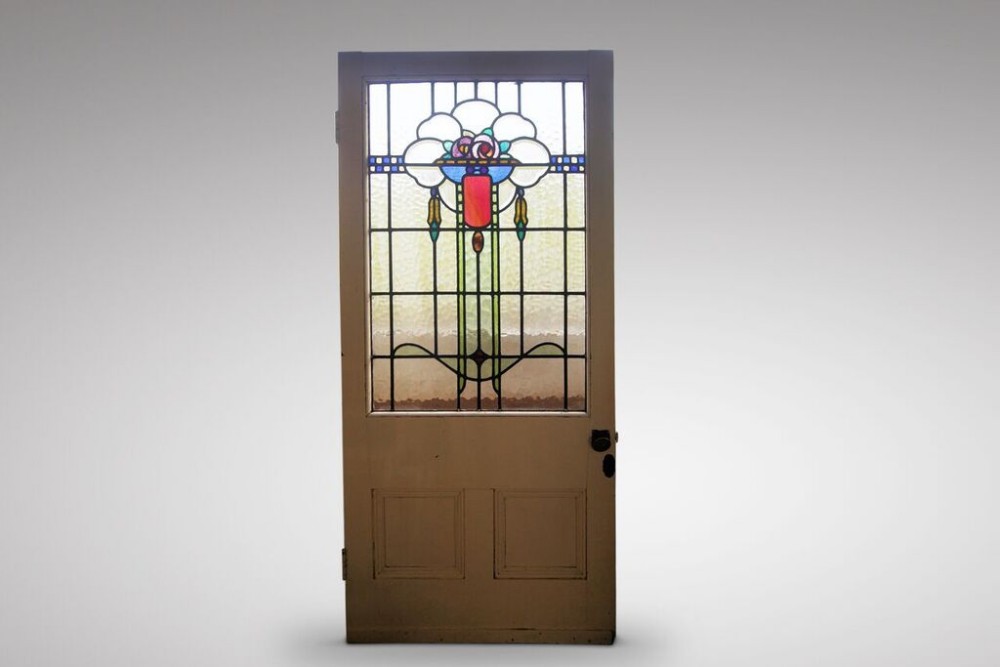 Stunning Leaded Glass Door with Bevelled Section (1 of 1) Stunning Leaded Glass Door with Bevelled Section (1 of 1)