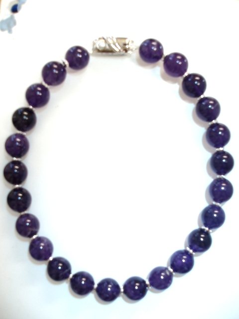 Amethyst & Diamond Necklace (1 of 1)