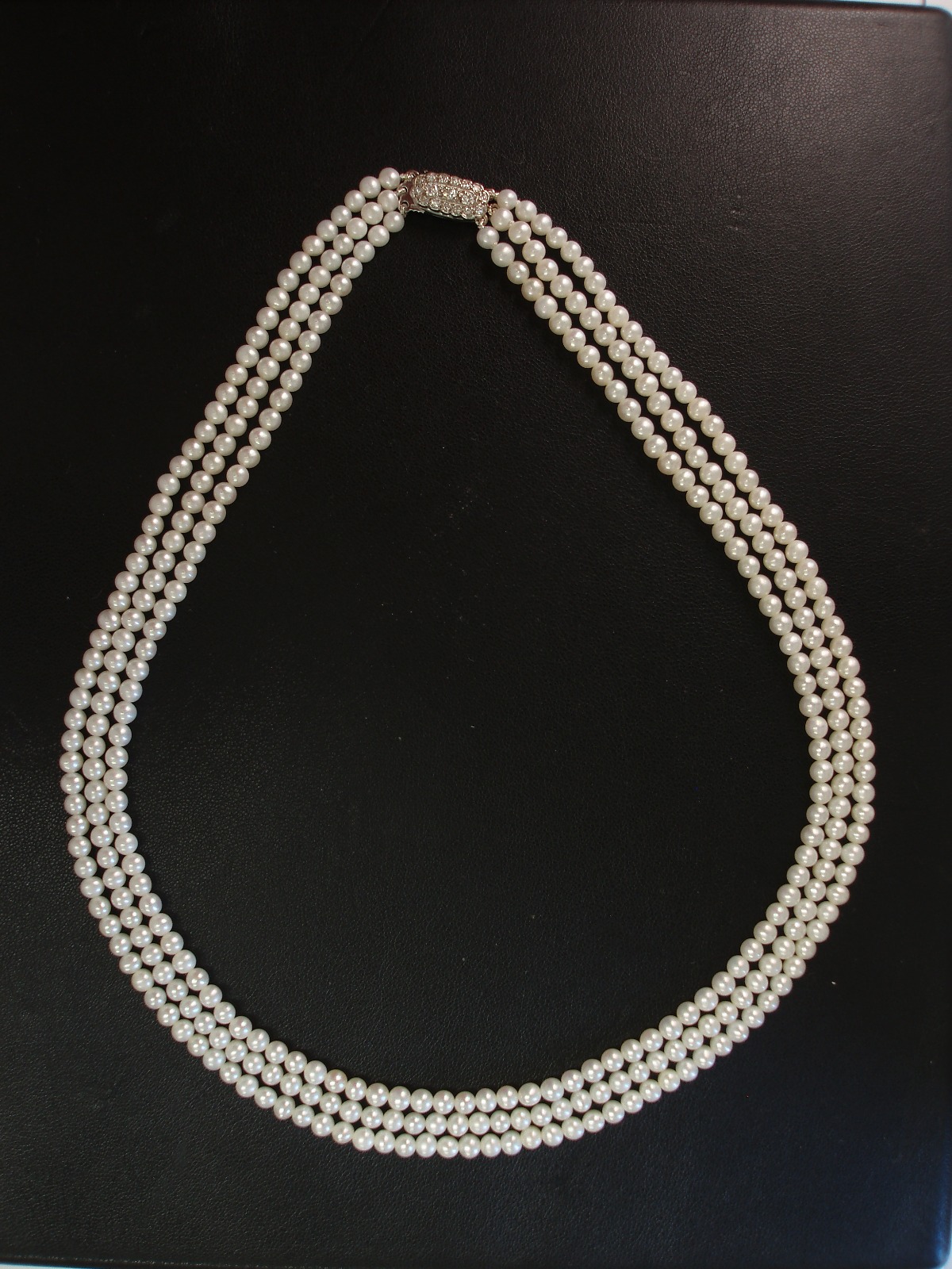 Cultured Pearls 3 Row c.1959 (1 of 1)