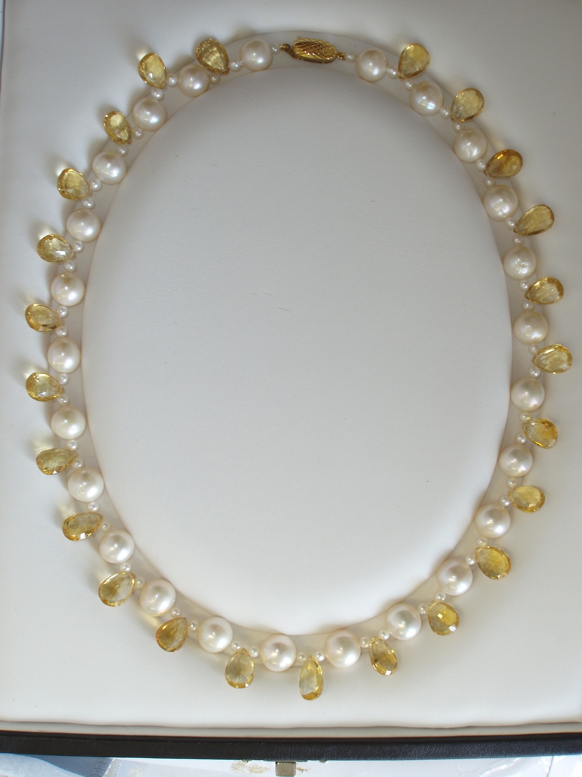 Cultured Pearls with Topaz Citrines (1 of 1)