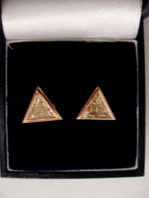 Pink Champagne Diamond Earrings c.1960 (1 of 1)