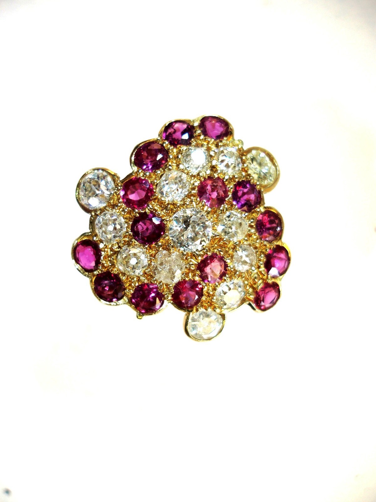 Ruby & Diamond Cluster Ring c.1949 (1 of 1)
