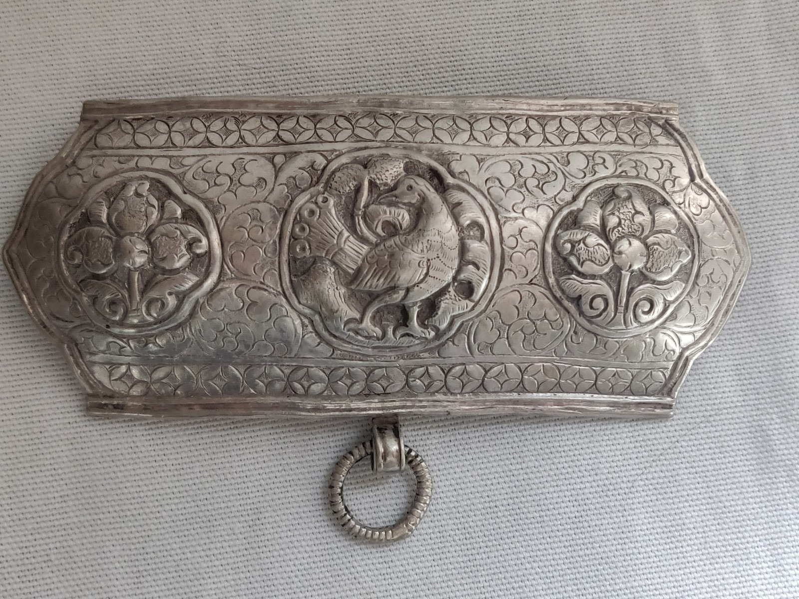 Antique Tibetan Apron Clasp / Buckle Made of Hand Hammered Solid Silver (1 of 10)