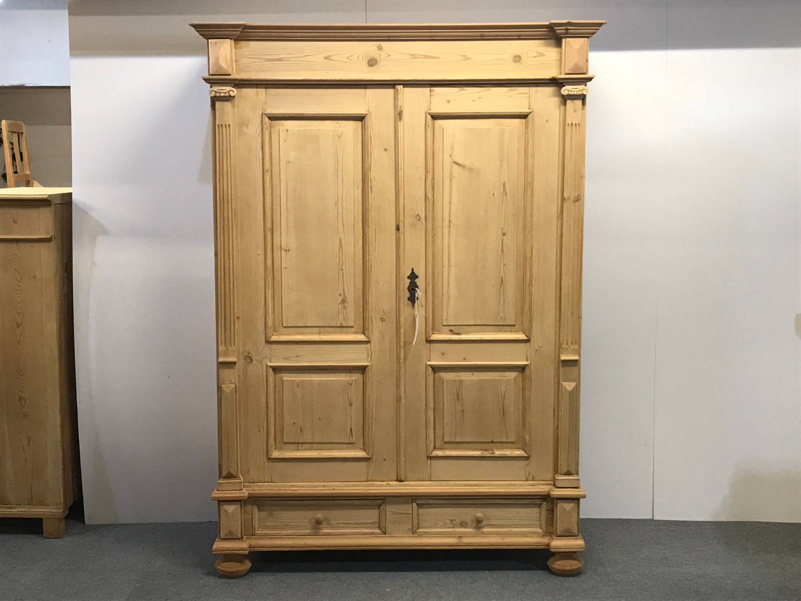 Turn of the Century Double Pine Wardrobe c.1900 (1 of 1) Turn of the Century Double Pine Wardrobe c.1900 (1 of 1)