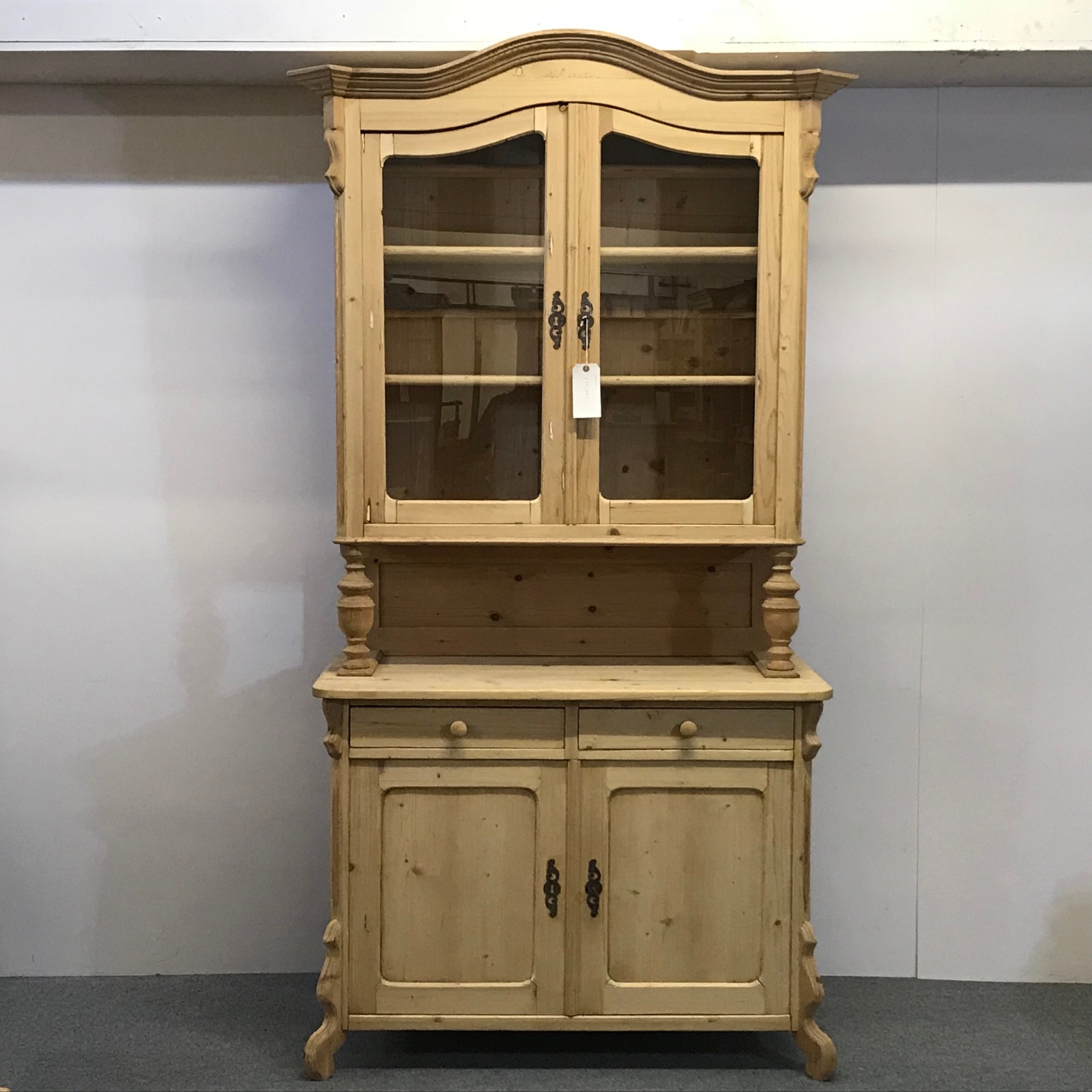 Tall Partly Glazed Antique Pine Dresser c.1900 (1 of 1) Tall Partly Glazed Antique Pine Dresser c.1900 (1 of 1)