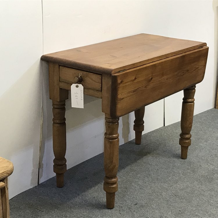 Old English Pine Drop Leaf Side Table c.1890 (1 of 1) Old English Pine Drop Leaf Side Table c.1890 (1 of 1)