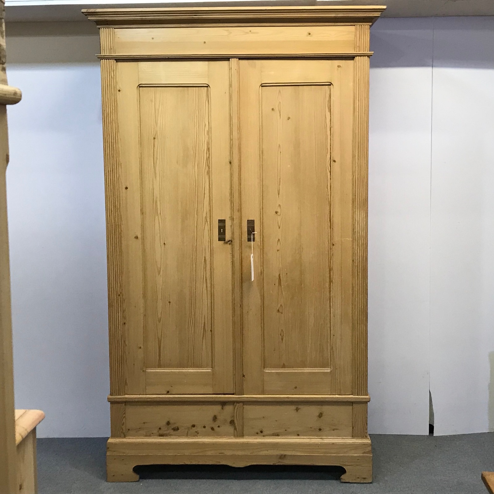 Very Tall & Deep English Pine Wardrobe 'Dismantles' c.1920 (1 of 1) Very Tall & Deep English Pine Wardrobe 'Dismantles' c.1920 (1 of 1)