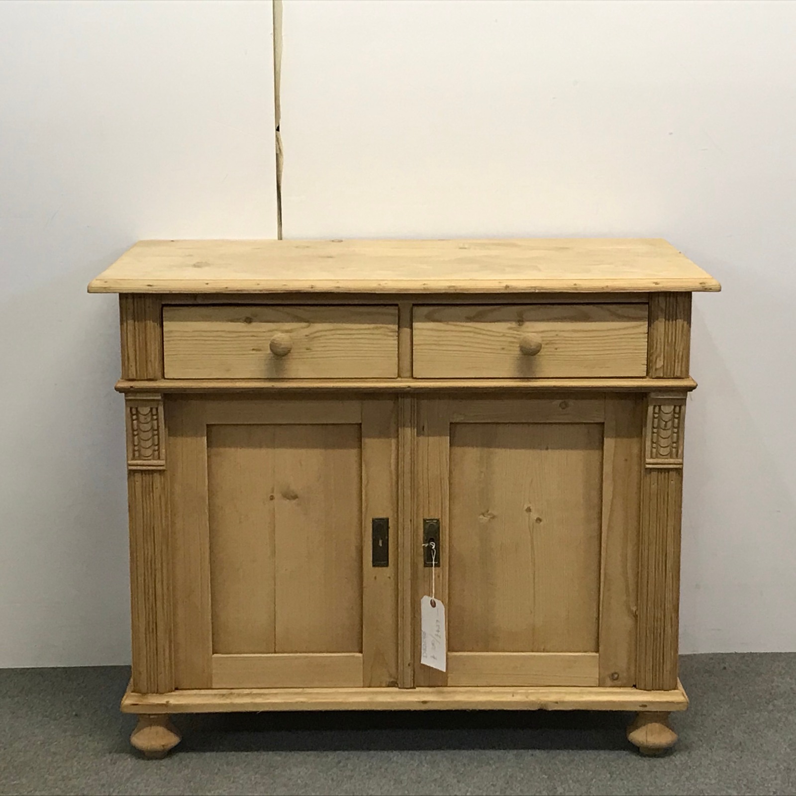 Small Antique Pine Cupboard with 2 Drawers c.1915 (1 of 1) Small Antique Pine Cupboard with 2 Drawers c.1915 (1 of 1)