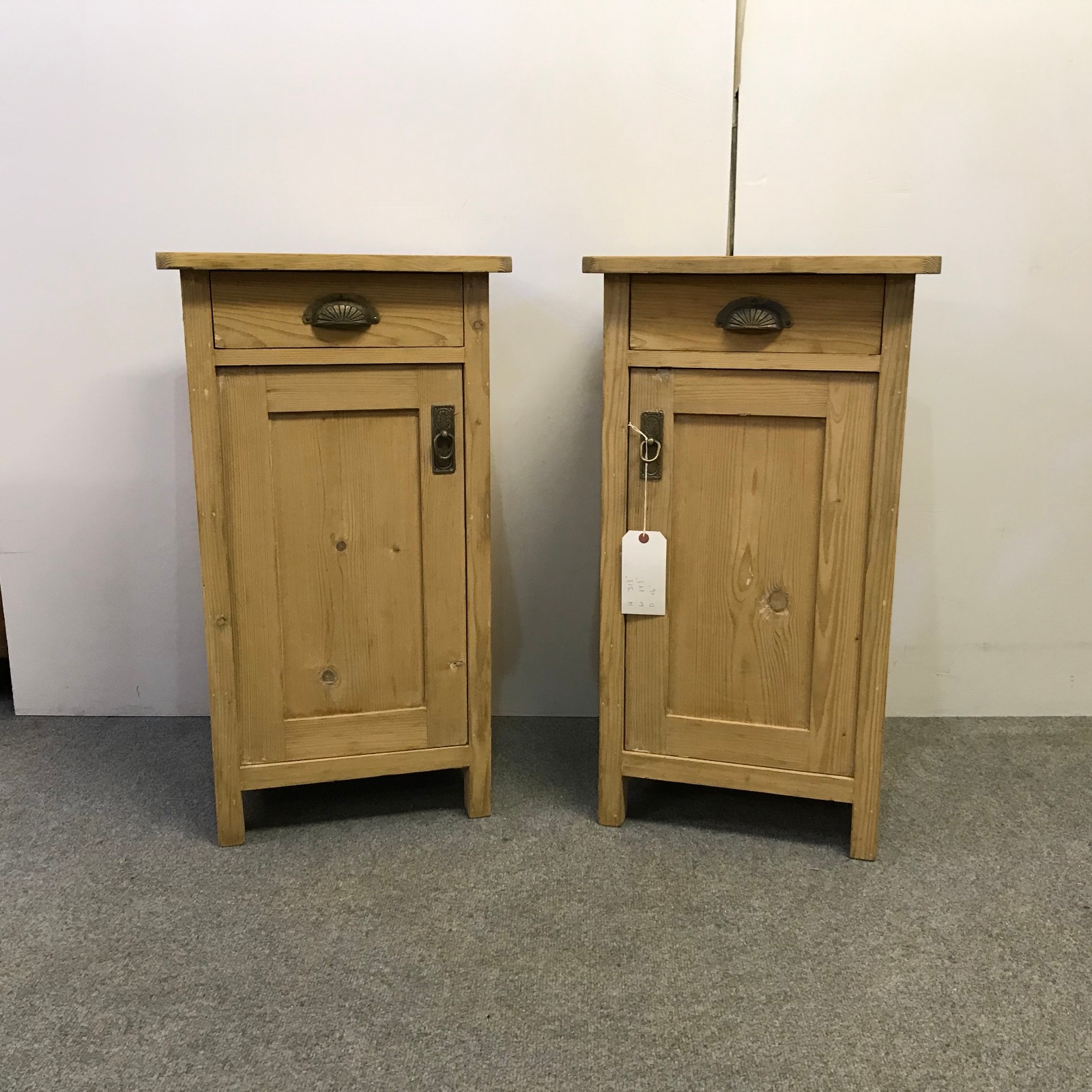 Pair of Pine Bedside Pot Cupboards c.1920 (1 of 1) Pair of Pine Bedside Pot Cupboards c.1920 (1 of 1)