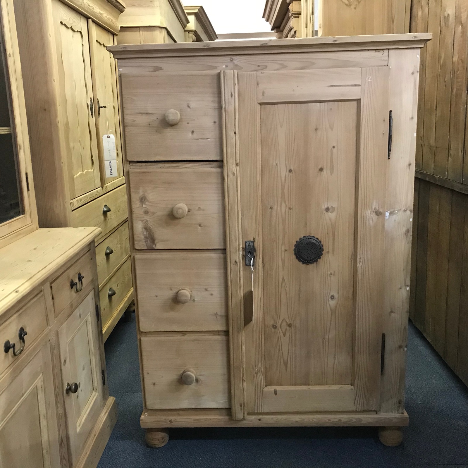 Antique Pine Food Larder Cupboard c.1900 (1 of 1) Antique Pine Food Larder Cupboard c.1900 (1 of 1)