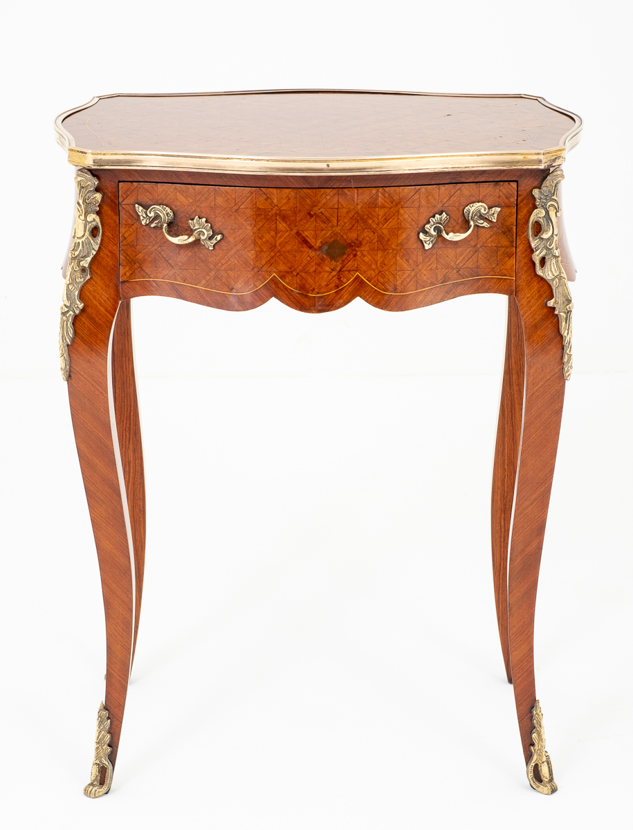 French Parquetry Side Table c.1920 (1 of 11)