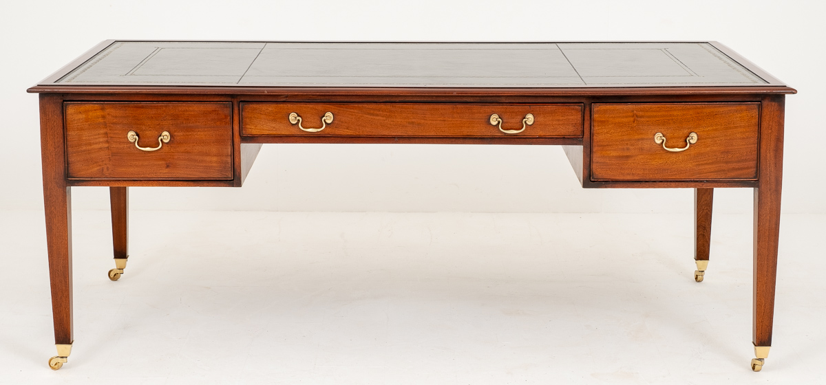 Mahogany 3 Drawer Writing Table with Georgian Influences c.1920 (1 of 1) Mahogany 3 Drawer Writing Table with Georgian Influences c.1920 (1 of 1)