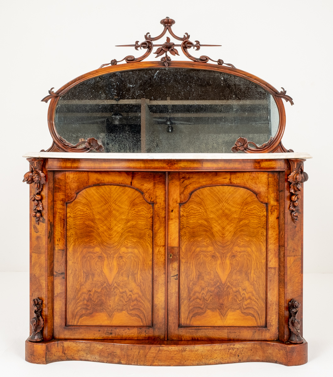 Victorian Walnut Marble Top Chiffonier (1 of 1) Victorian Walnut Marble Top Chiffonier (1 of 1)