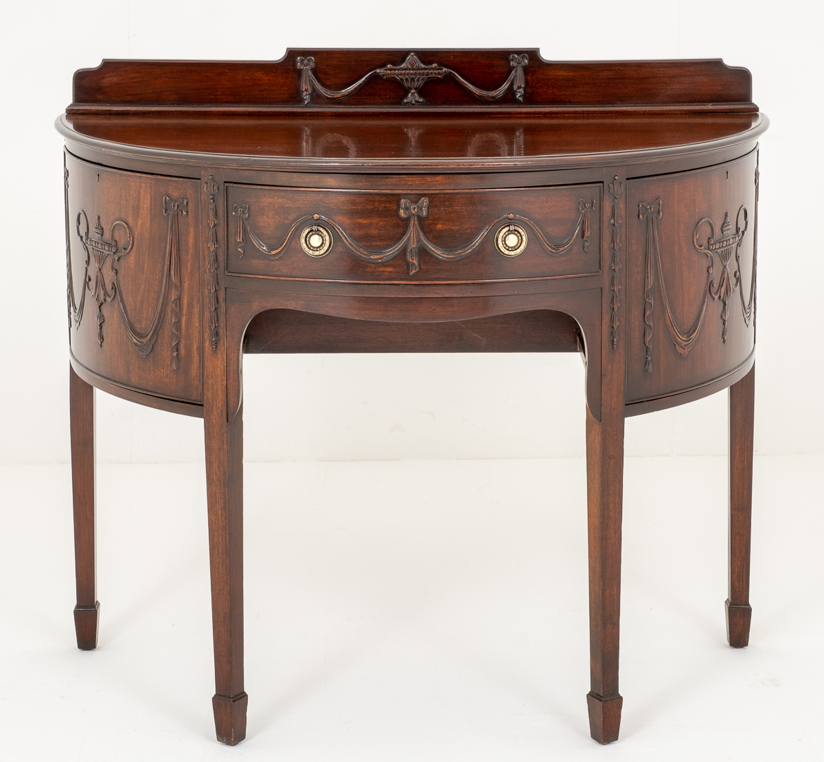 Mahogany Adams Style Demi Lune Sideboard (1 of 9) Mahogany Adams Style Demi Lune Sideboard (1 of 9)