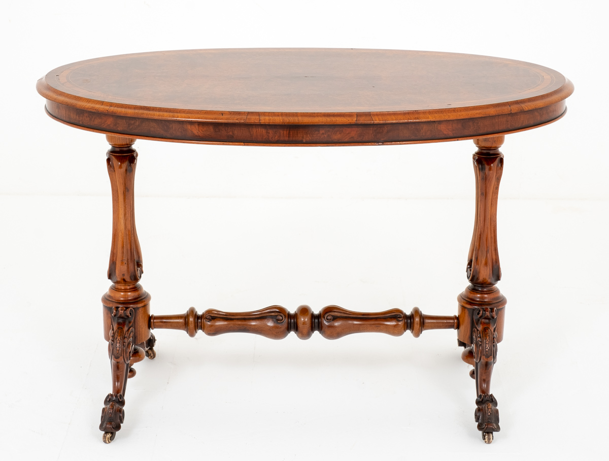Very Pretty Victorian Burr Walnut Centre Table (1 of 6)