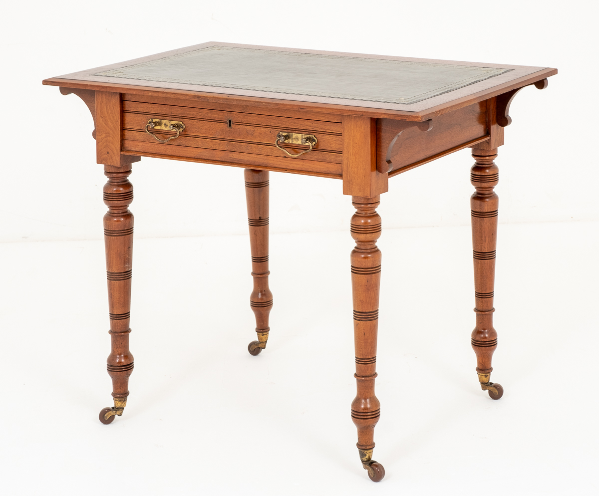 Late Victorian Walnut Writing Table (1 of 6)
