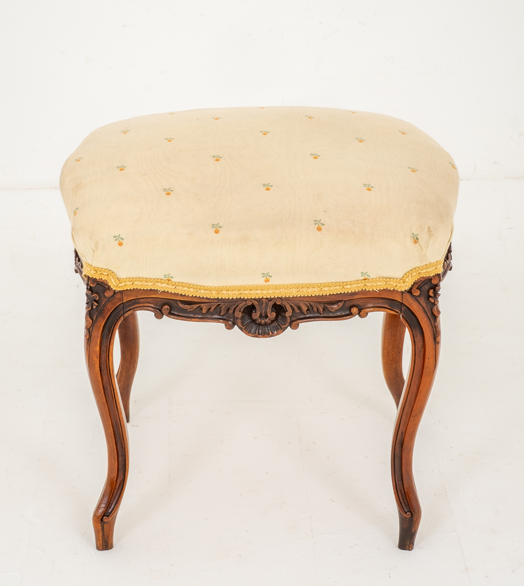 French Carved Walnut Stool (1 of 6) French Carved Walnut Stool (1 of 6)