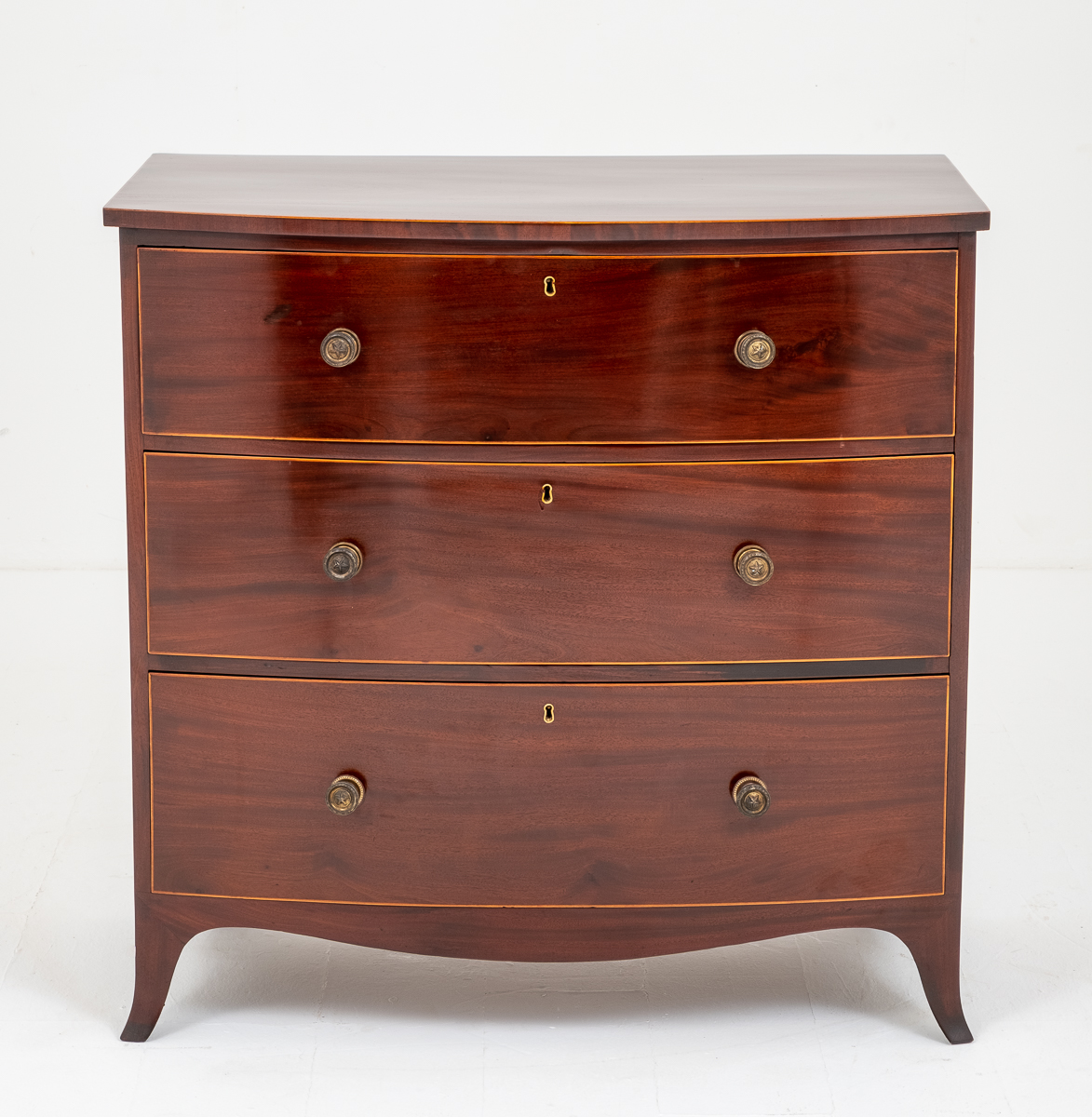 Regency 3 Drawer Mahogany Bow Chest (1 of 9) Regency 3 Drawer Mahogany Bow Chest (1 of 9)