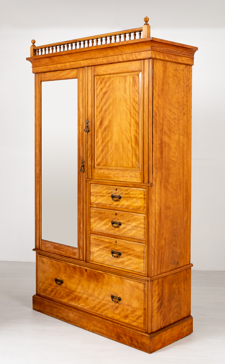 Victorian Satin Birch Compactum Wardrobe (1 of 8) Victorian Satin Birch Compactum Wardrobe (1 of 8)