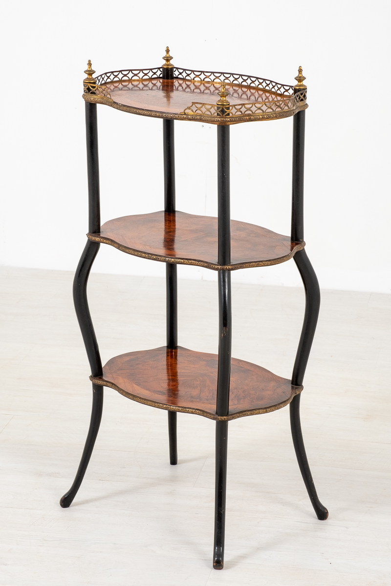 Pretty French Amboyna Etagere c.1900 (1 of 9)