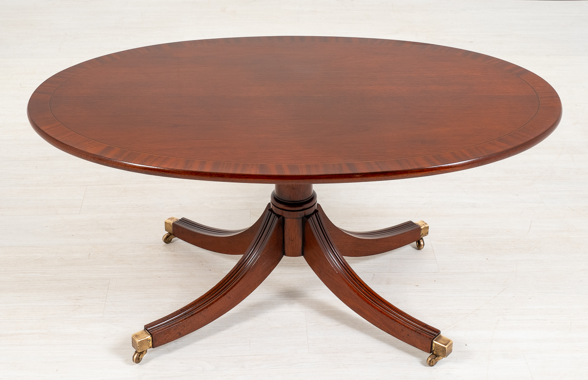 Mahogany Regency Style Oval Coffee Table (1 of 6) Mahogany Regency Style Oval Coffee Table (1 of 6)