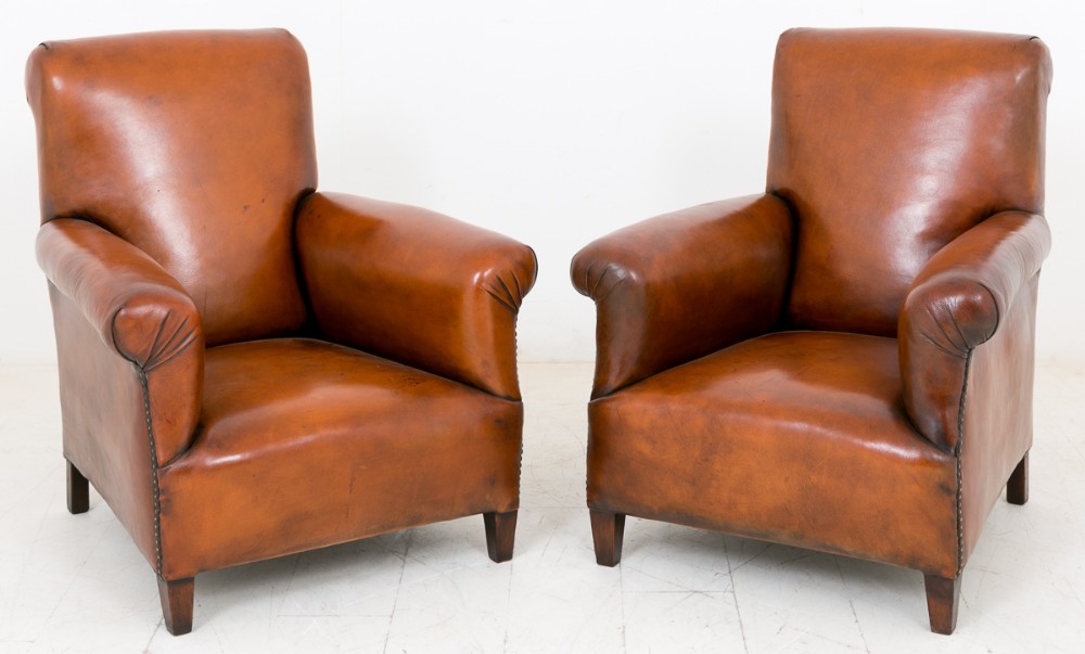 Pair of Leather Club Chairs c.1890 (1 of 1) Pair of Leather Club Chairs c.1890 (1 of 1)