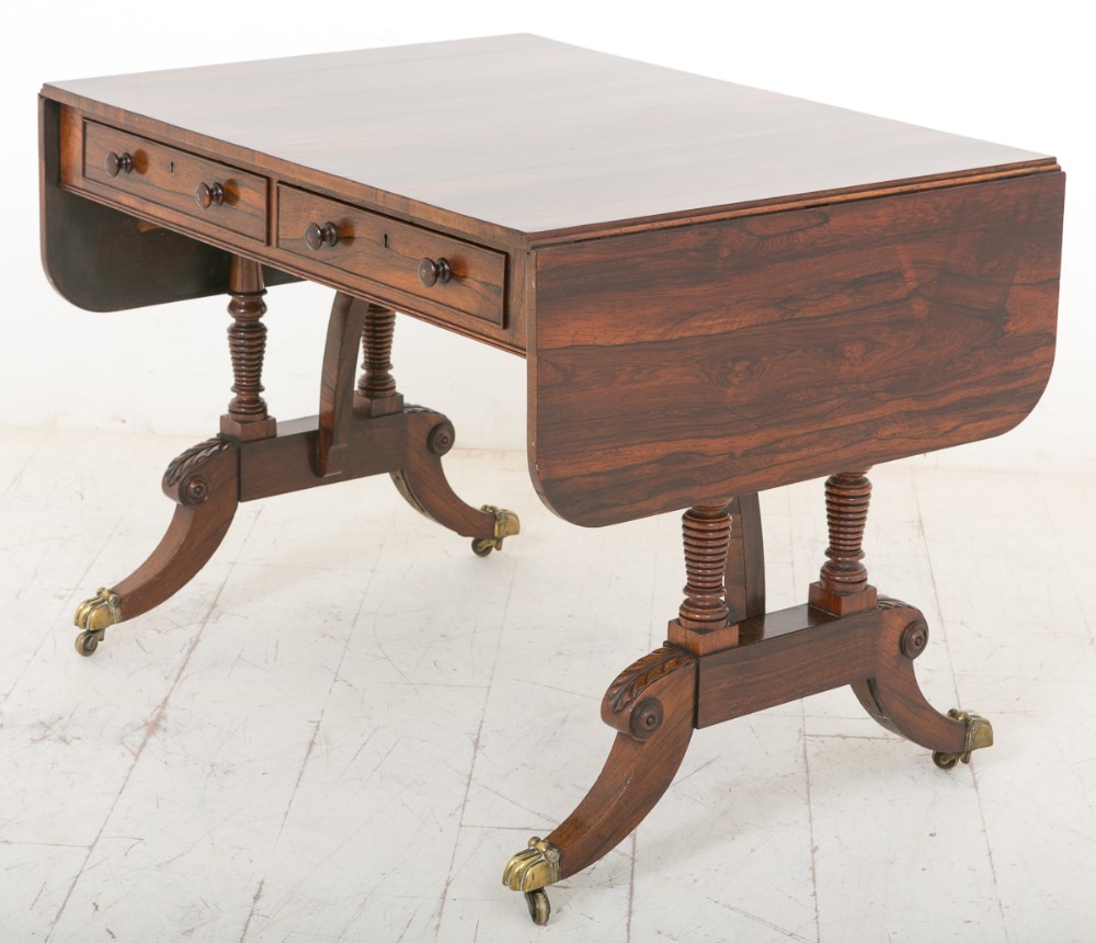 Regency Rosewood Sofa Table (1 of 10)