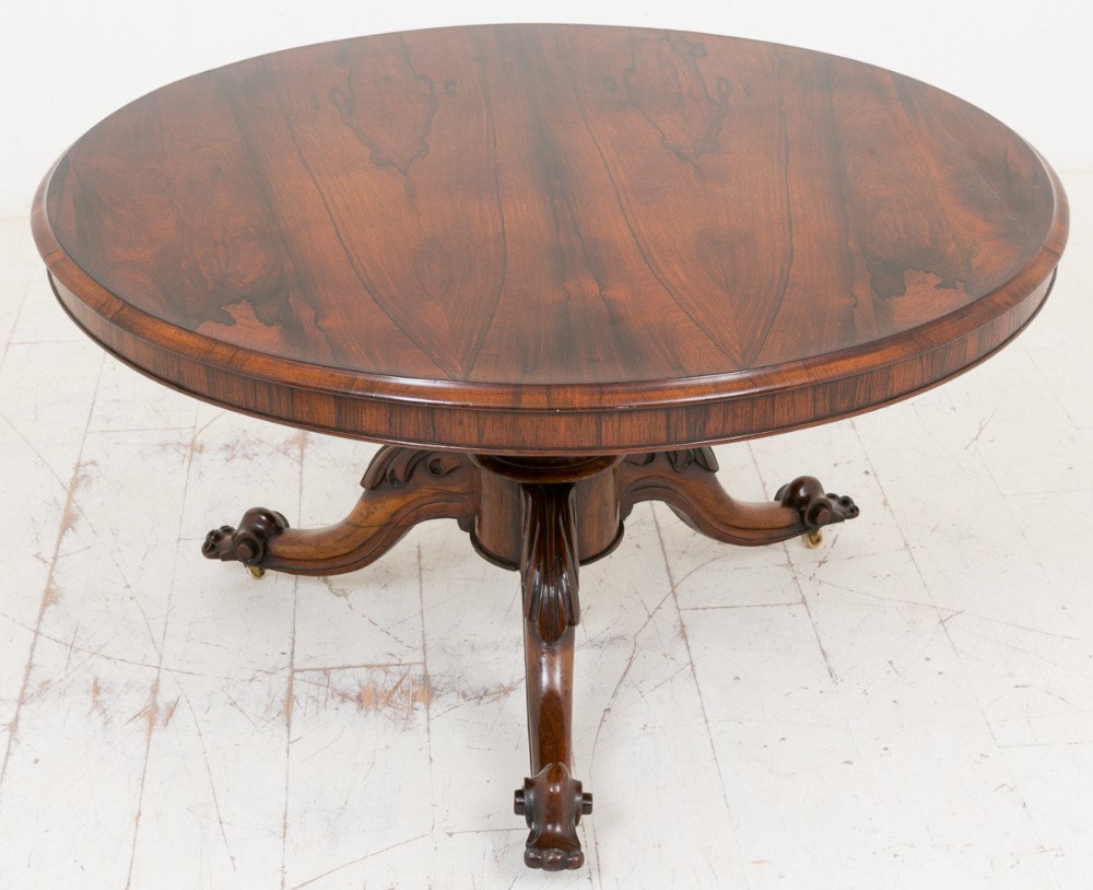 Victorian Rosewood Circular Dining Table (1 of 1) Victorian Rosewood Circular Dining Table (1 of 1)