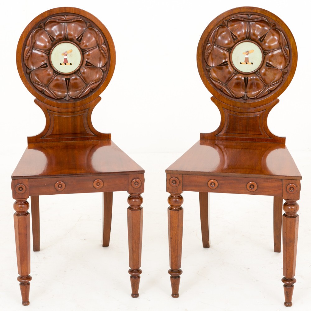 Pretty Pair of William IV Mahogany Hall Chairs (1 of 9) Pretty Pair of William IV Mahogany Hall Chairs (1 of 9)