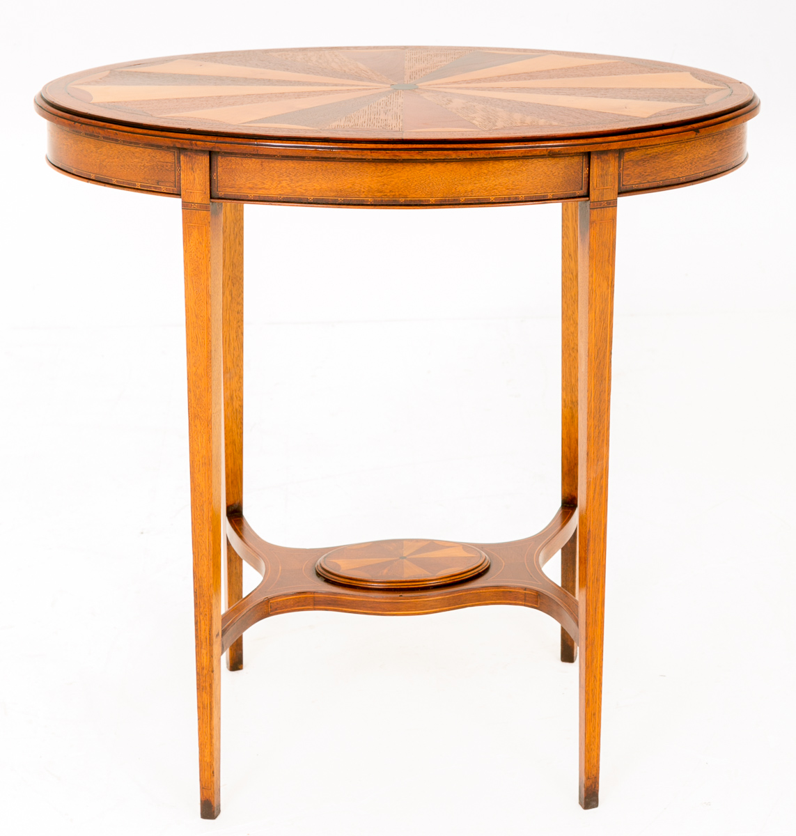 Sheraton Revival Oval Mahogany Occasional Table (1 of 5)