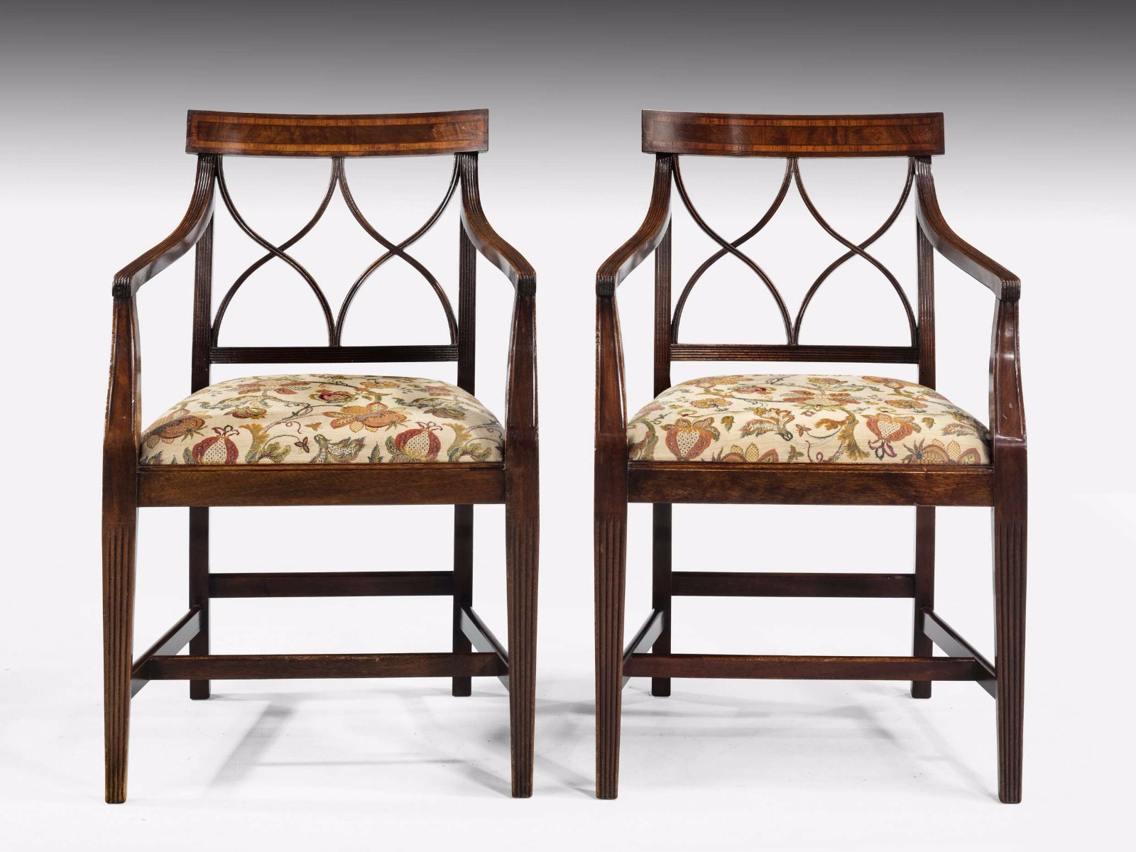 Pair of George III Period Mahogany Elbow Chairs (1 of 1) Pair of George III Period Mahogany Elbow Chairs (1 of 1)