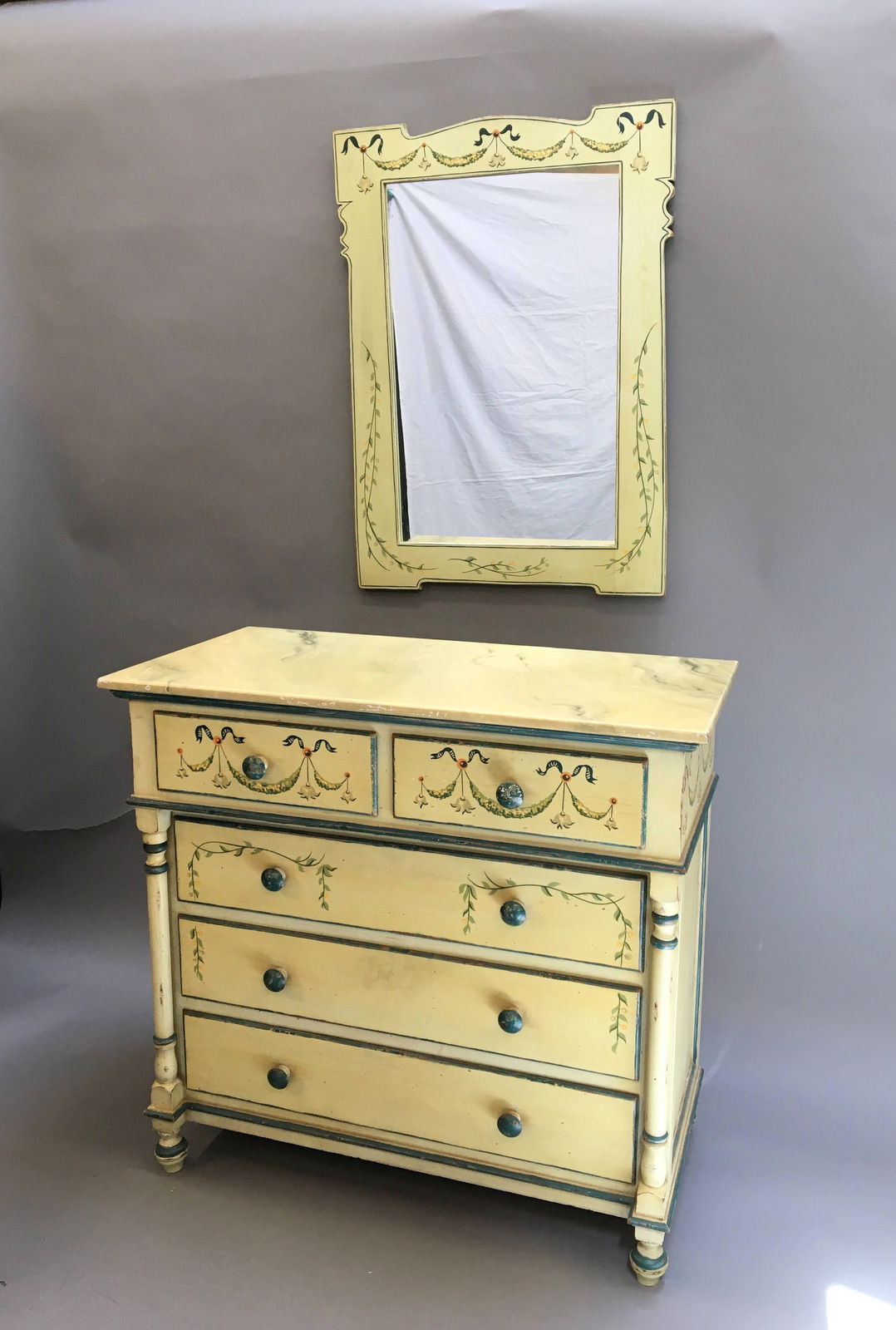 Continental Painted Chest of Drawers c.1930 (1 of 8) Continental Painted Chest of Drawers c.1930 (1 of 8)