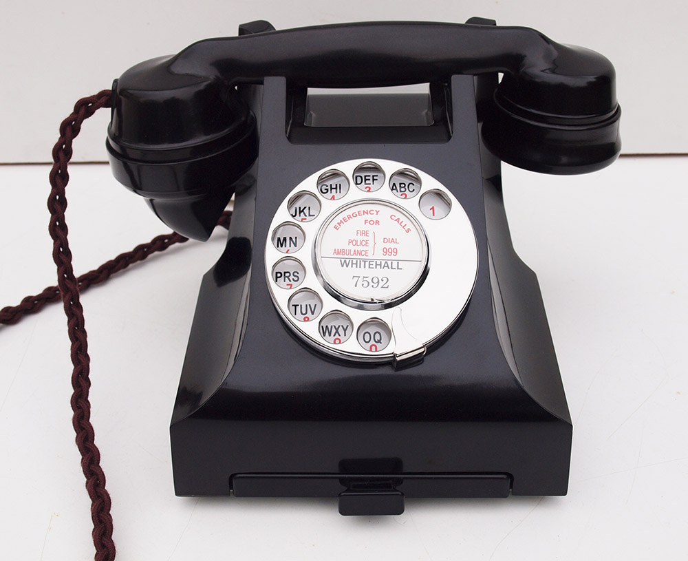 Black GPO 332L Telephone with Drawer 1958 (1 of 4)