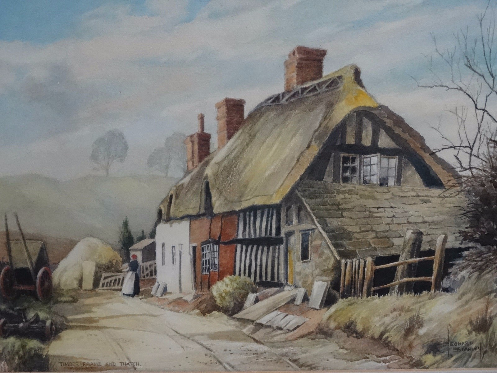 Lovely Original 1920's Watercolour Painting - Leonard Stanley, Gloucestershire (1 of 1) Lovely Original 1920's Watercolour Painting - Leonard Stanley, Gloucestershire (1 of 1)