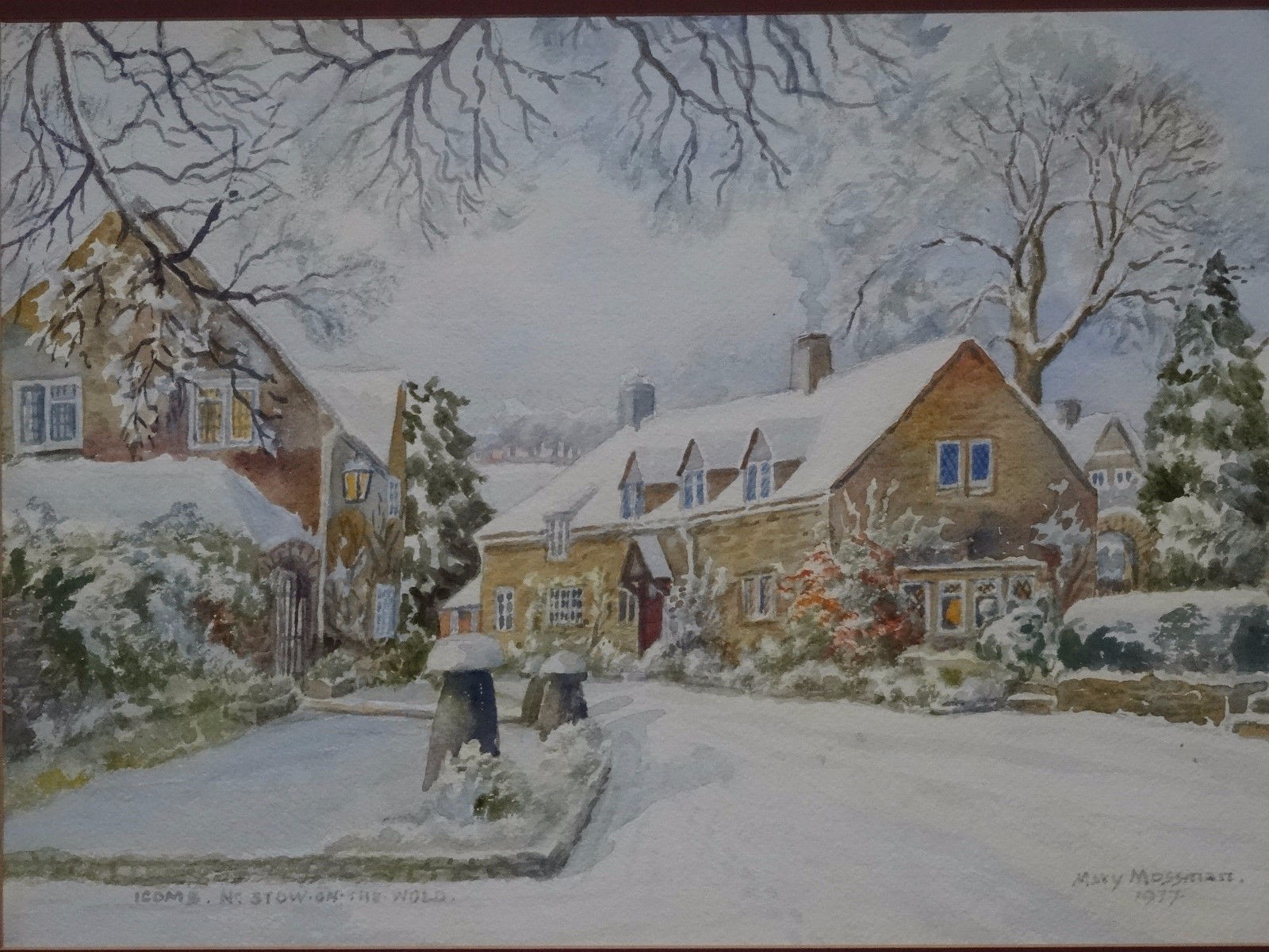 Stow on the wold, Gloc Amazing Country Snow Capped Winter Watercolour Painting (1 of 9) Stow on the wold, Gloc Amazing Country Snow Capped Winter Watercolour Painting (1 of 9)