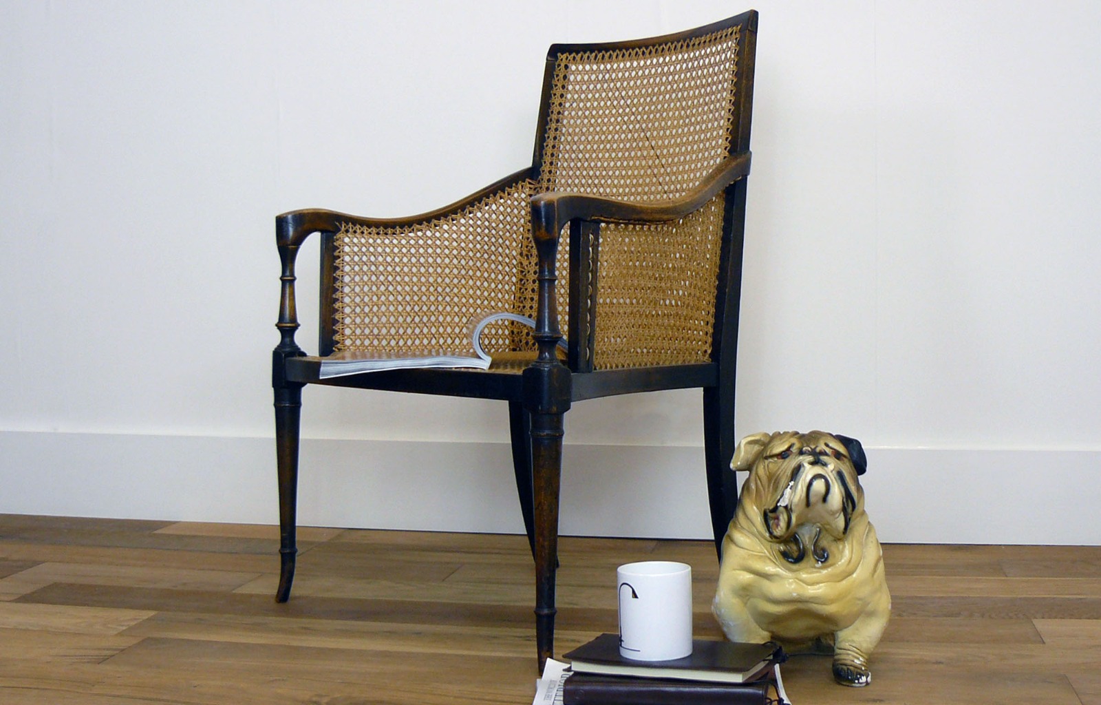 Attractive Edwardian Bergere Library Armchair (1 of 1) Attractive Edwardian Bergere Library Armchair (1 of 1)