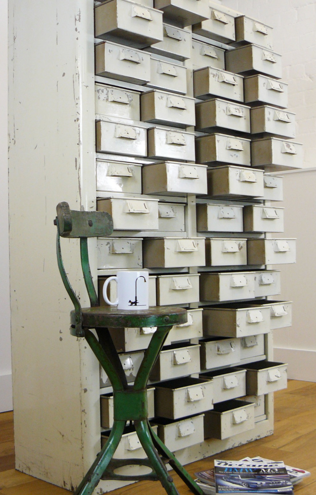 Tremendous Vintage Industrial 1950s 52 Drawer Cabinet by Colangular (1 of 1) Tremendous Vintage Industrial 1950s 52 Drawer Cabinet by Colangular (1 of 1)