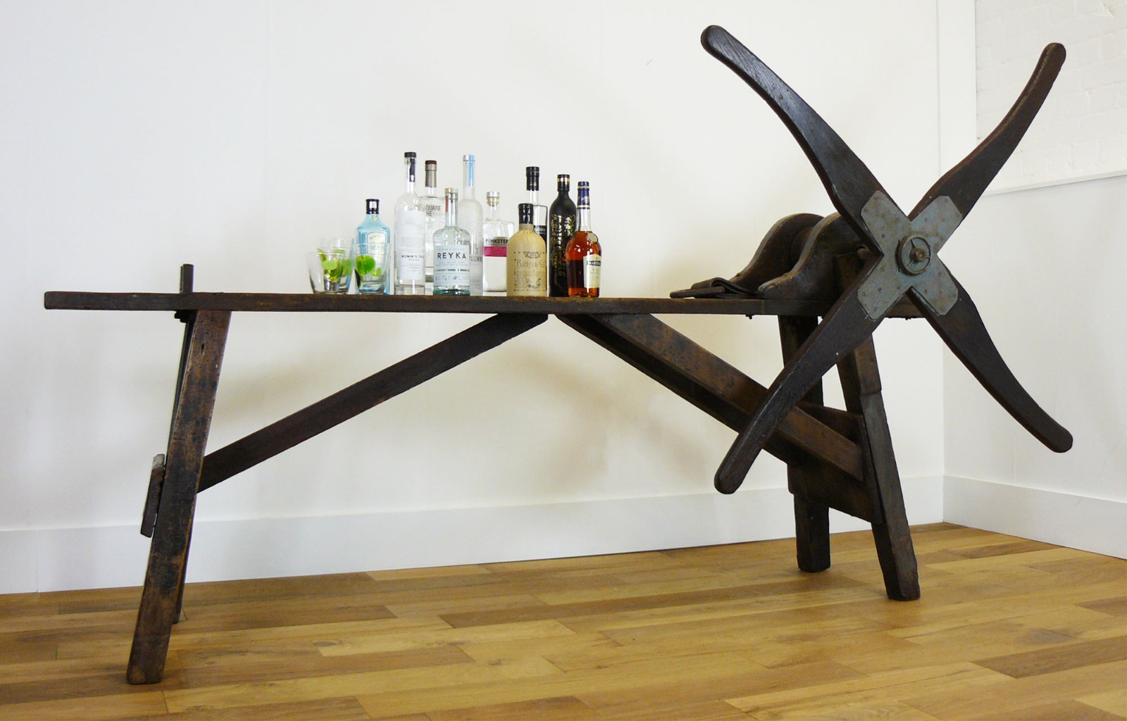 Stunning Victorian Workshop Draw Bench in Unrestored Condition (1 of 1) Stunning Victorian Workshop Draw Bench in Unrestored Condition (1 of 1)