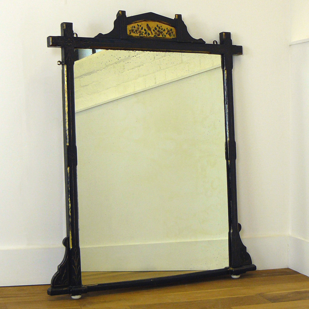 Victorian Ebonised Atheistic Movement Overmantle Mirror (1 of 1) Victorian Ebonised Atheistic Movement Overmantle Mirror (1 of 1)