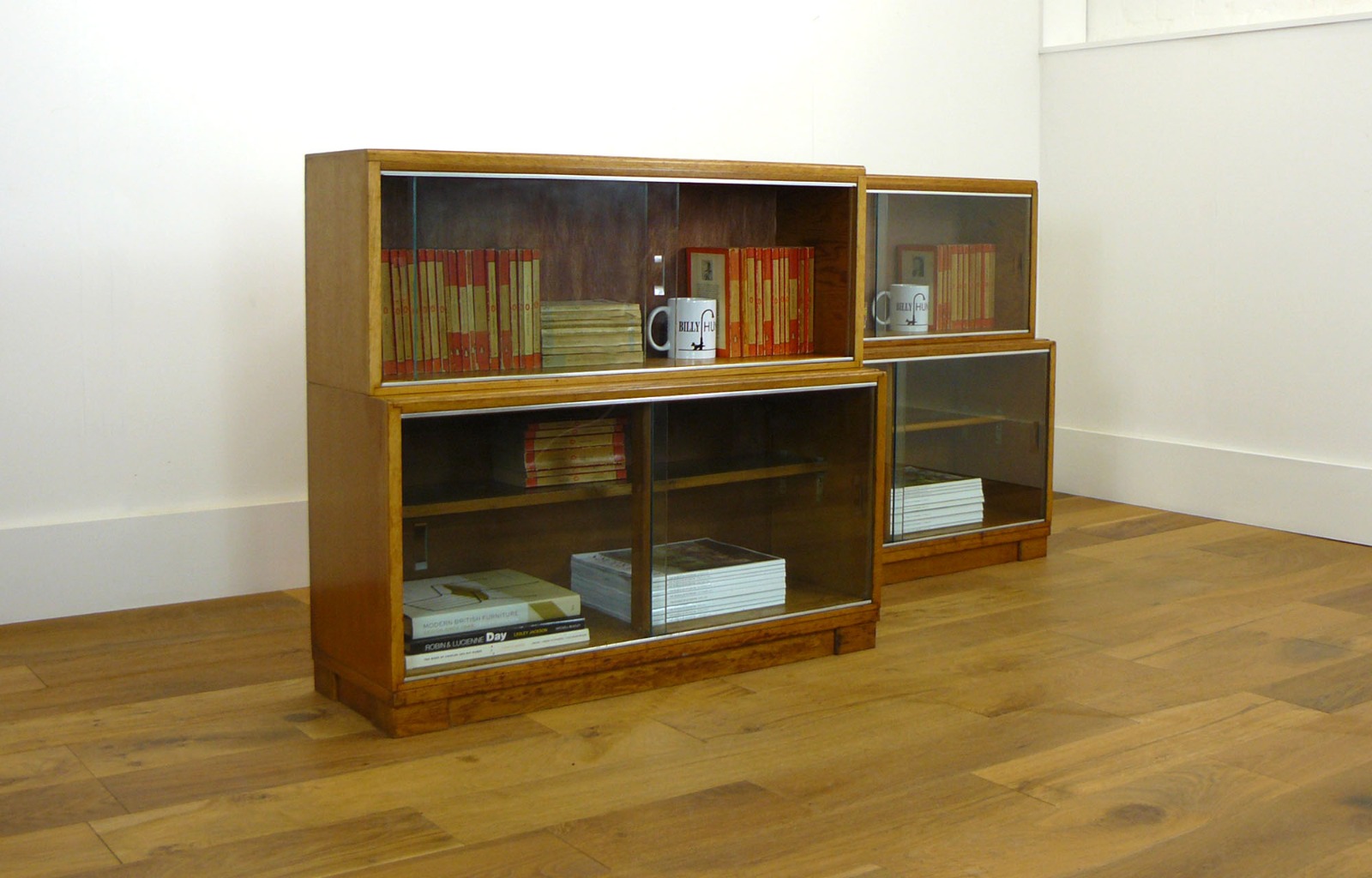Vintage Minty of Oxford Oak 2 Tier Glazed Bookcase 'we have two' (1 of 1) Vintage Minty of Oxford Oak 2 Tier Glazed Bookcase 'we have two' (1 of 1)
