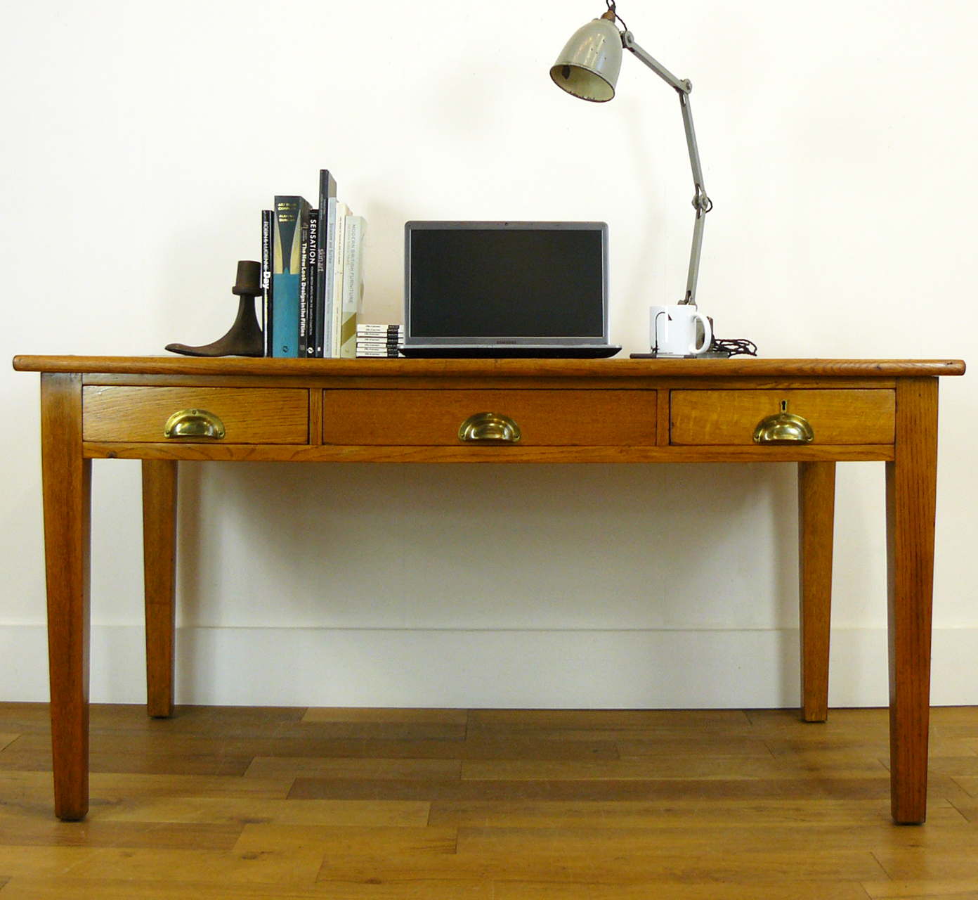 Vintage Air Ministry 3 Drawer Oak Desk (1 of 1) Vintage Air Ministry 3 Drawer Oak Desk (1 of 1)