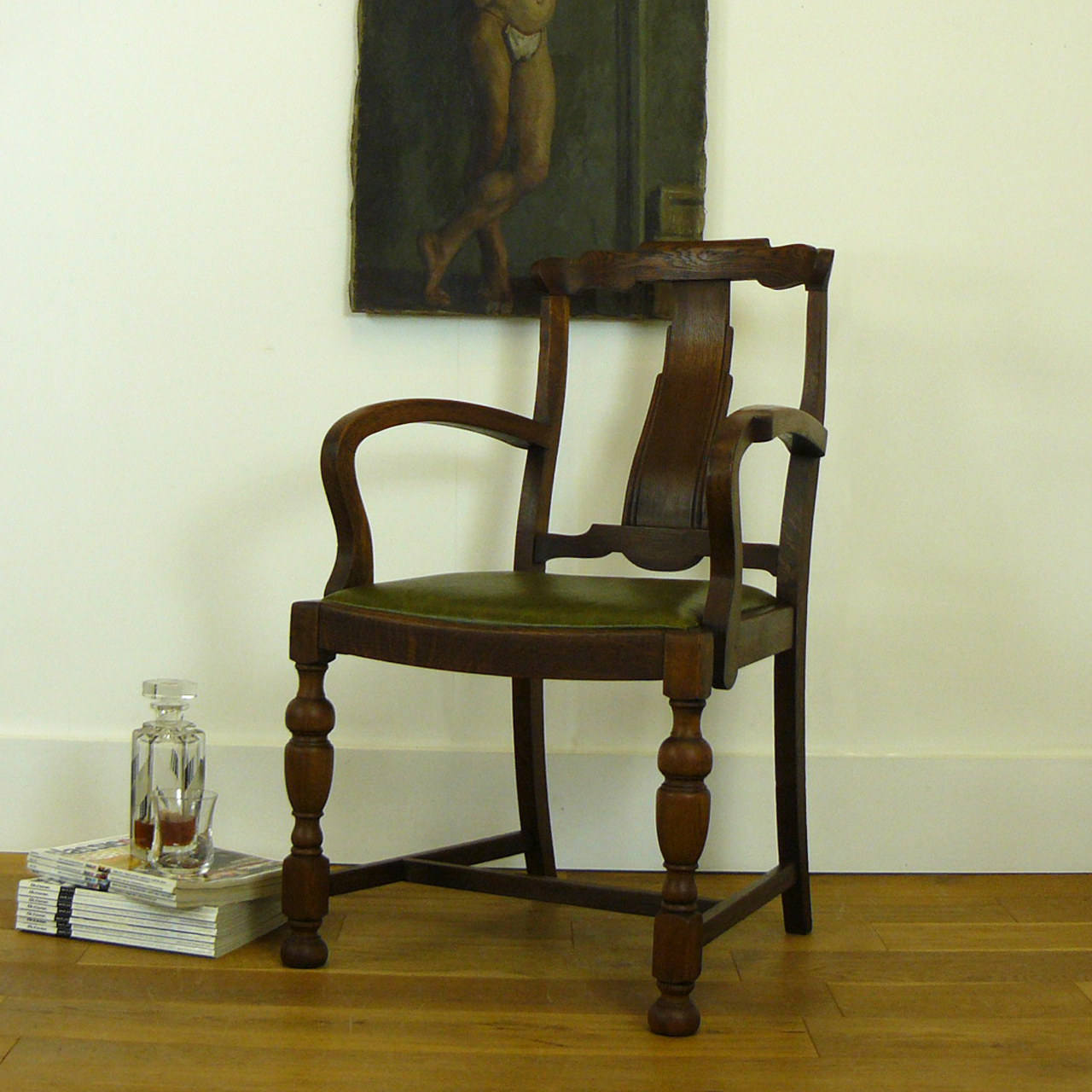 Handsome 1930s Deco Era Desk Armchair in Oak (1 of 14) Handsome 1930s Deco Era Desk Armchair in Oak (1 of 14)