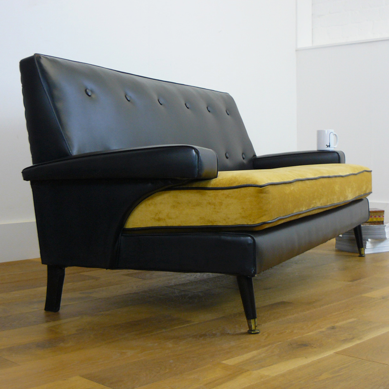 Good 1950s 3 Seater Sofa with New Cushion (1 of 11) Good 1950s 3 Seater Sofa with New Cushion (1 of 11)