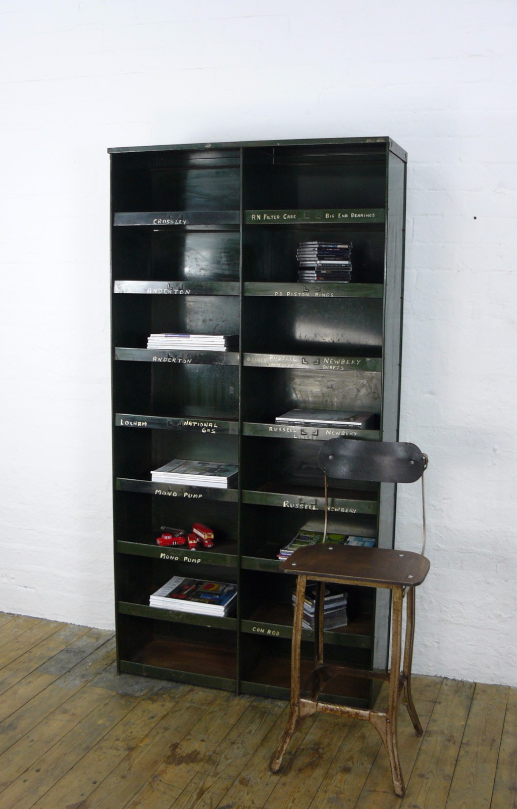 Tall Vintage Metal Factory Pigeon Hole Shelves (1 of 1) Tall Vintage Metal Factory Pigeon Hole Shelves (1 of 1)