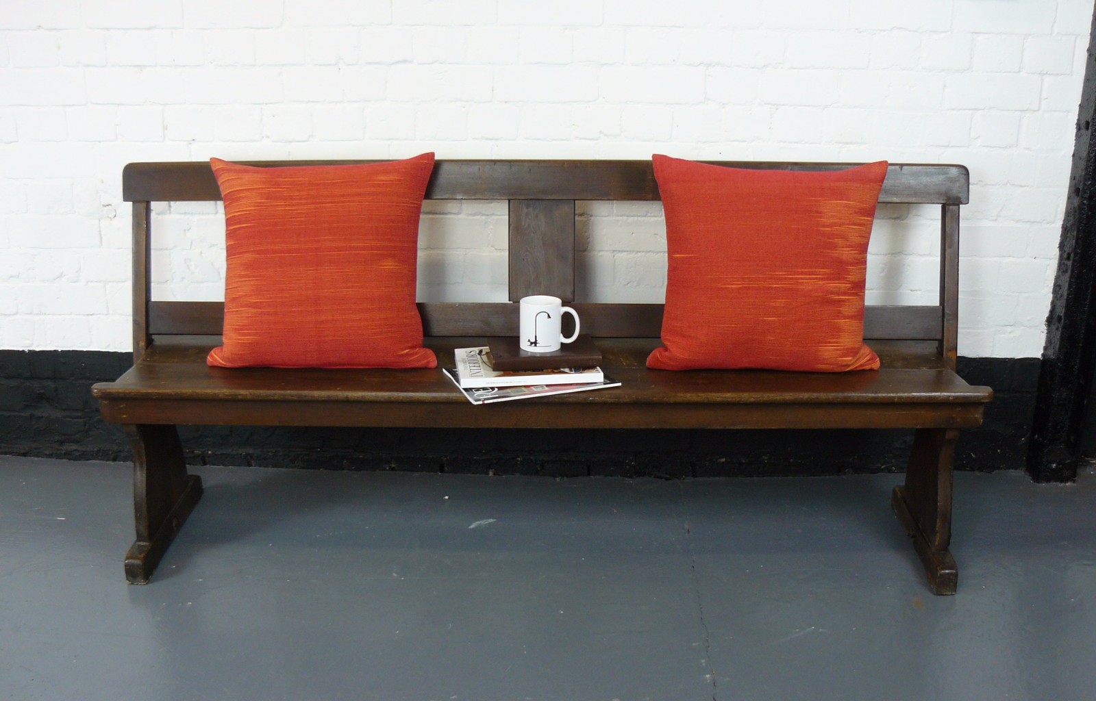 Good Welsh Victorian Pitch Pine Variable Church Bench (1 of 1)