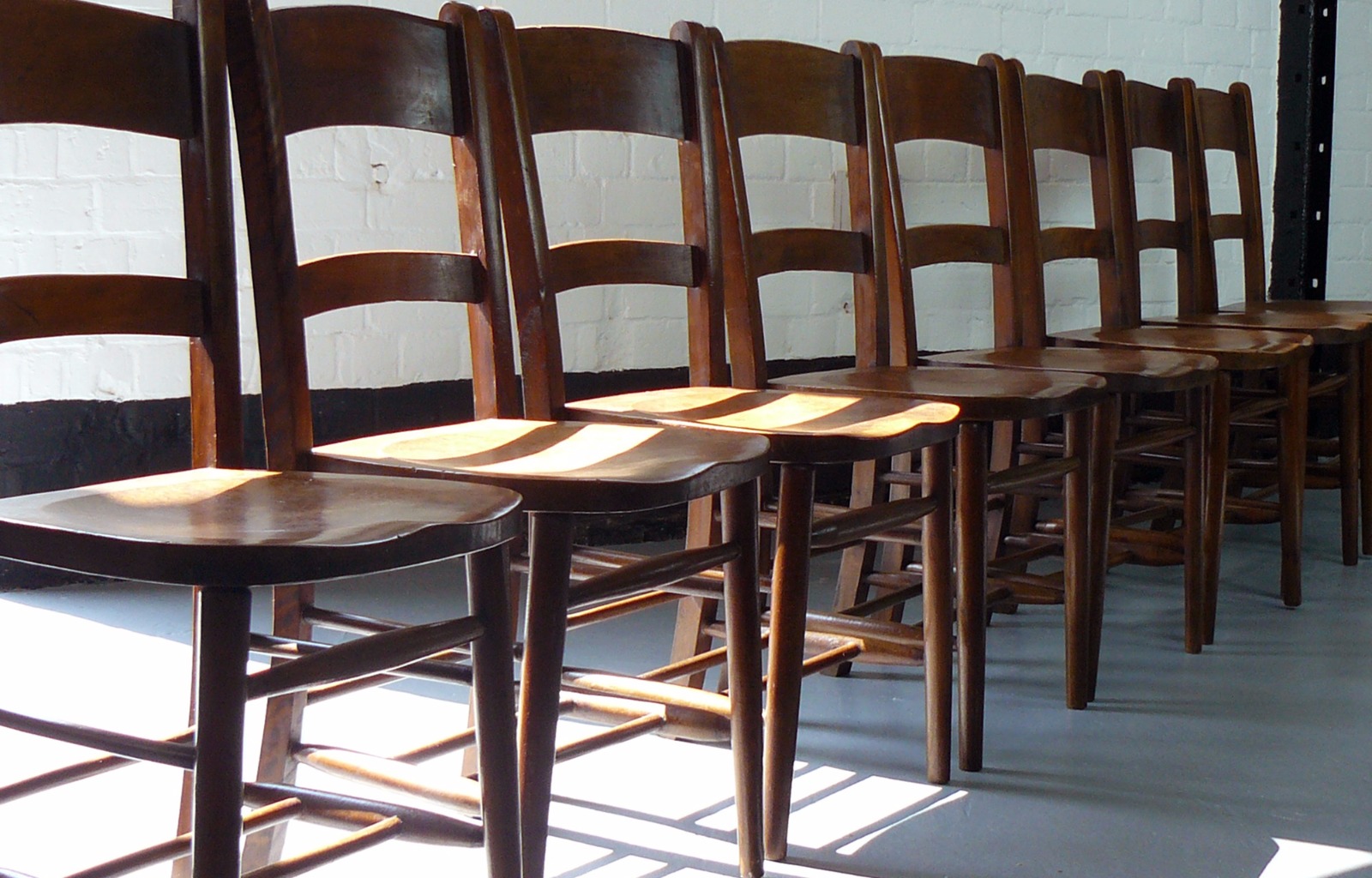 Set of 8 Matching Late Victorian Chapel / Church Hall Chairs (1 of 1) Set of 8 Matching Late Victorian Chapel / Church Hall Chairs (1 of 1)