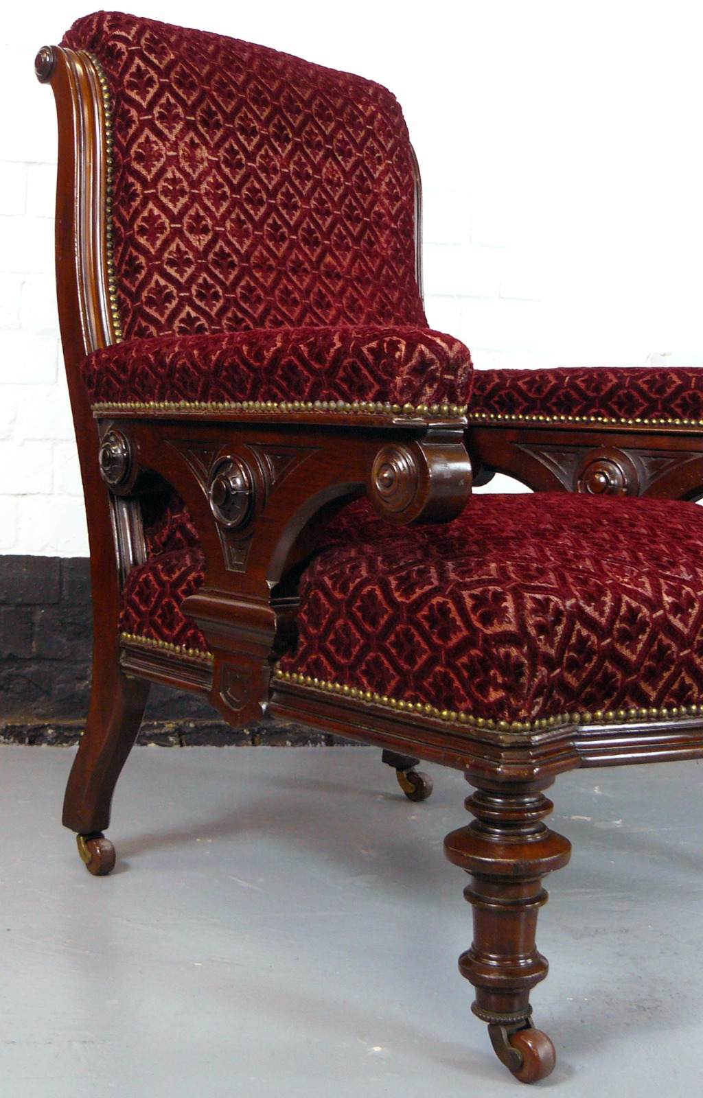 Handsome Late 19th Century Gothic Revival Armchair / Library Chair (1 of 1) Handsome Late 19th Century Gothic Revival Armchair / Library Chair (1 of 1)