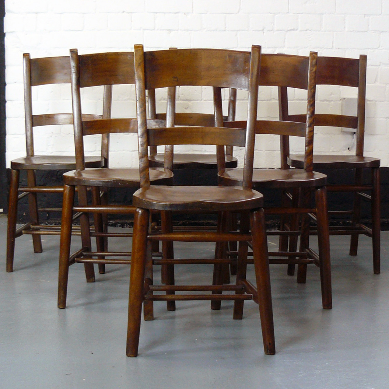 Set of 6 Matching Late Victorian Chapel Church Hall Chairs (1 of 1) Set of 6 Matching Late Victorian Chapel Church Hall Chairs (1 of 1)