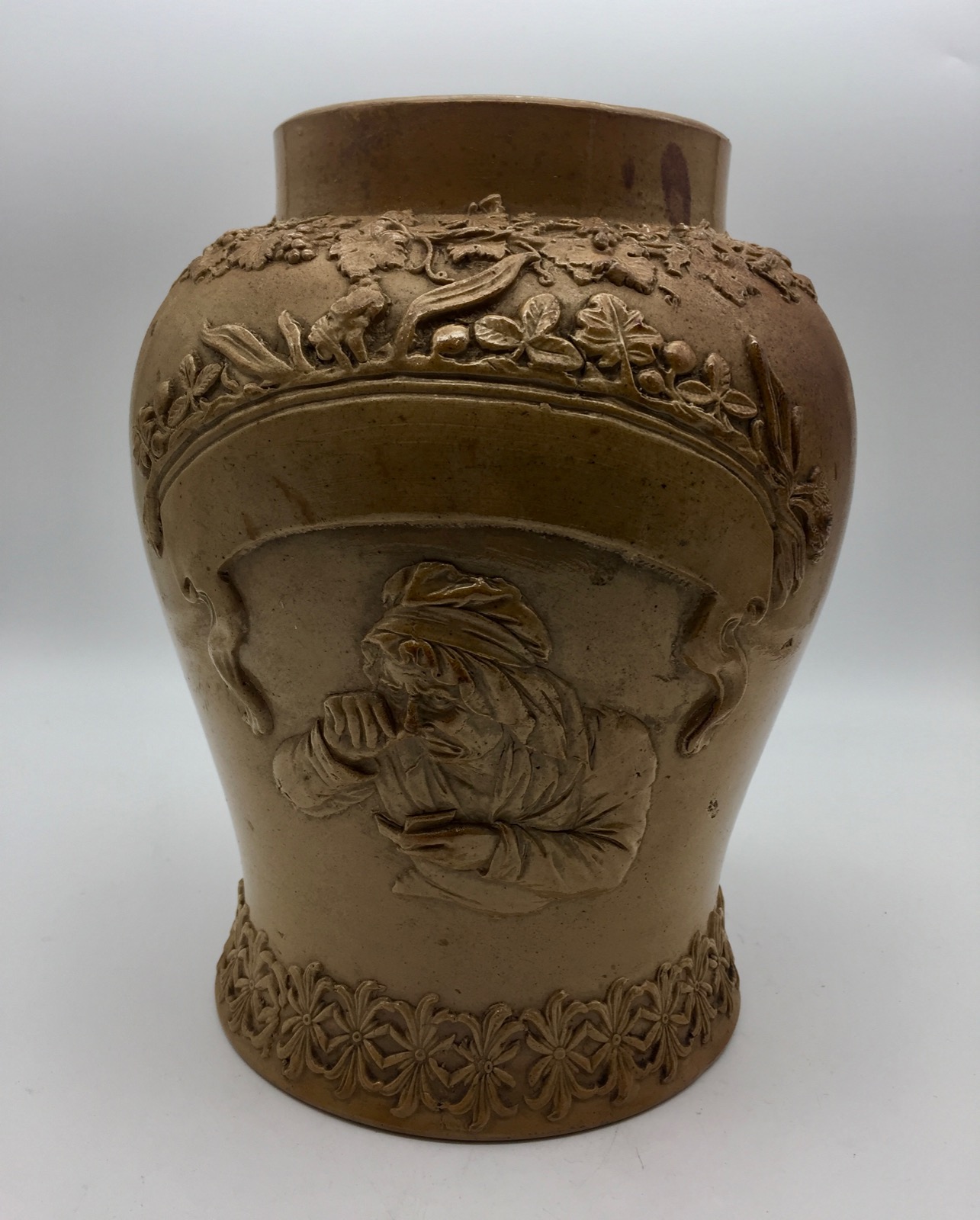 Antique Salt Glaze Baluster Snuff Jar c.1820 3232 / LA128031