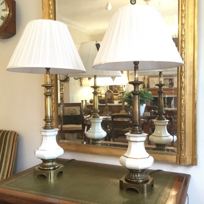 Pair of Ceramic & Brass Table Lamps (1 of 1) Pair of Ceramic & Brass Table Lamps (1 of 1)